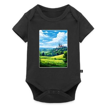 Eifel National Park Germany Travel Poster Souvenir - Baby Premium short-sleeve bodysuit - black - Front