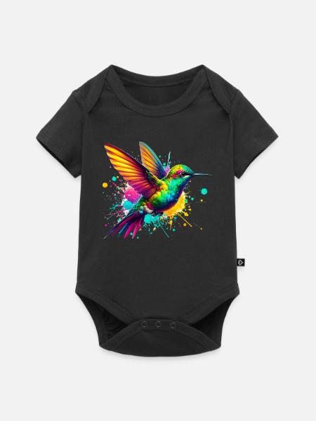 Kolibri - Baby Premium Kurzarmbody - Schwarz