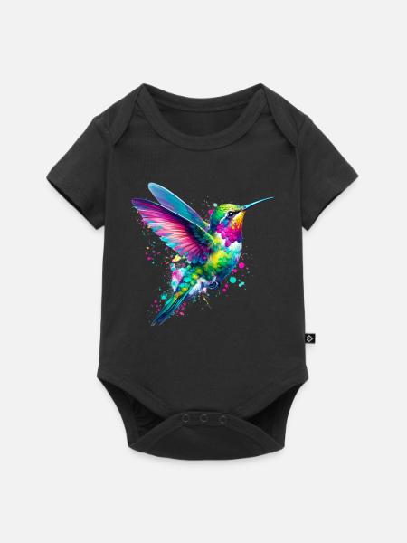 Kolibri - Baby Premium Kurzarmbody - Schwarz