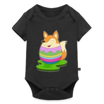 Fox Easter Easter Egg - Baby Premium short-sleeve bodysuit - black - Front