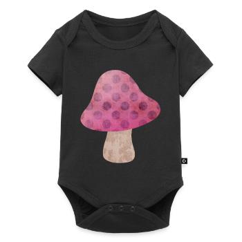 Champignon Automne Conte de fées Points Woodland Pépinière - Body à manches courtes Premium Bébé - noir - Devant