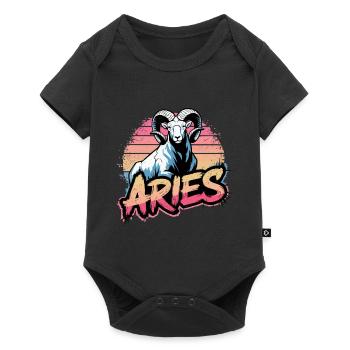 Aries Horoscope Astrology Sign Vintage Design. - Baby Premium short-sleeve bodysuit - black - Front
