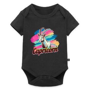 Capricorn Horoscope Astrology Sign Vintage Design. - Baby Premium short-sleeve bodysuit - black - Front