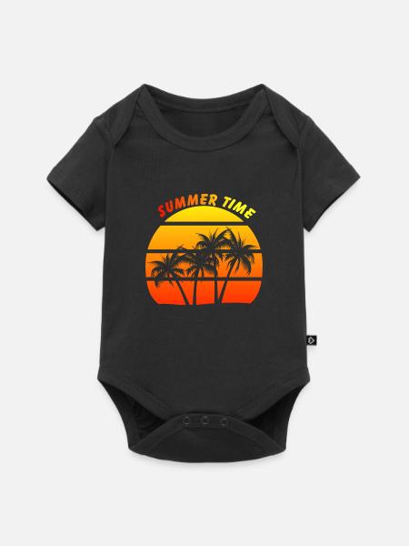 Sommerzeit - Baby Premium Kurzarmbody - Schwarz