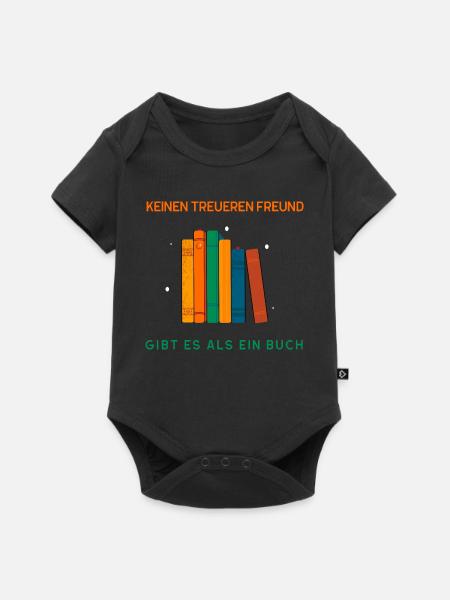 Keinen treueren Freund als ein Buch - Baby Premium Kurzarmbody - Schwarz