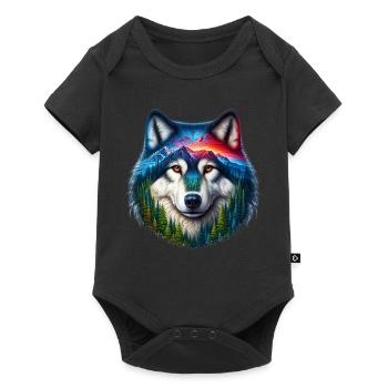 Loup - Body à manches courtes Premium Bébé - noir - Devant