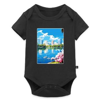 Orlando Beach Florida City Affiche de voyage souvenir - Body à manches courtes Premium Bébé - noir - Devant
