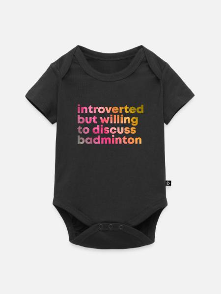 Badminton Badminton Badminton - Baby Premium Kurzarmbody - Schwarz