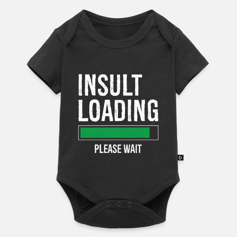 insult loading please wait - Baby Premium short-sleeve bodysuit - black