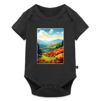 Affiche de voyage du parc national des Great Smoky Mountains - Body à manches courtes Premium Bébé - noir - Devant