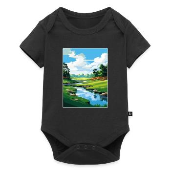 Augusta Golf Course Vintage Voyage Poster Souvenir - Body à manches courtes Premium Bébé - noir - Devant