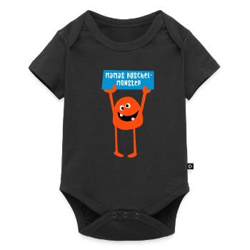 Monstre Maman Câlin Halloween Bande Dessinée Cool Dictons - Body à manches courtes Premium Bébé - noir - Devant