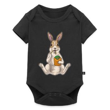 Frites lapin - Body à manches courtes Premium Bébé - noir - Devant