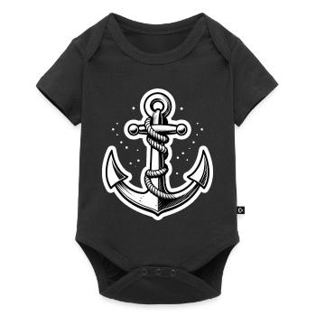 Anchor with knots - Baby Premium short-sleeve bodysuit - black - Front
