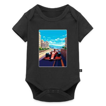 Monaco Circuit Motorsport Race Race Travel Poster - Baby Premium short-sleeve bodysuit - black - Front