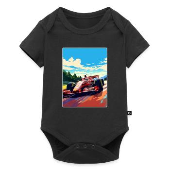 Affiche de voyage de la course automobile du circuit de Monza en Italie - Body à manches courtes Premium Bébé - noir - Devant