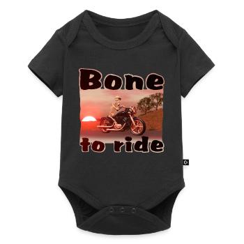 Os à conduire - squelette sur moto - Body à manches courtes Premium Bébé - noir - Devant