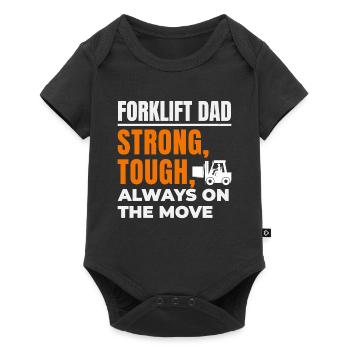 Forklift Operator Dad Heavy Equipment Driver - Baby Premium short-sleeve bodysuit - black - Front