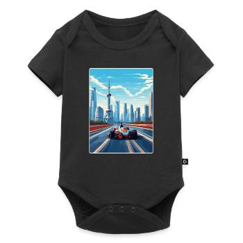 Shanghai Circuit Motorsport Race China Travel Card - Baby Premium short-sleeve bodysuit - black - Front