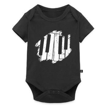 Pinceau Touches Piano Monochrome - Body à manches courtes Premium Bébé - noir - Devant