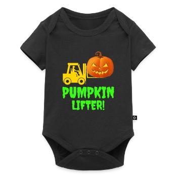 Halloween Forklift Operator Pumpkin Lifter - Baby Premium short-sleeve bodysuit - black - Front