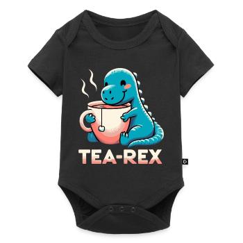Tea Rex Tea Rex Tea Drinker Gift - Baby Premium short-sleeve bodysuit - black - Front