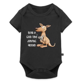 Droll kangaroo with koala bear Good Time - Baby Premium short-sleeve bodysuit - black - Front