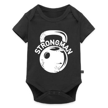 Kettlebell Strongman Fitness Poids Icône Icône - Body à manches courtes Premium Bébé - noir - Devant