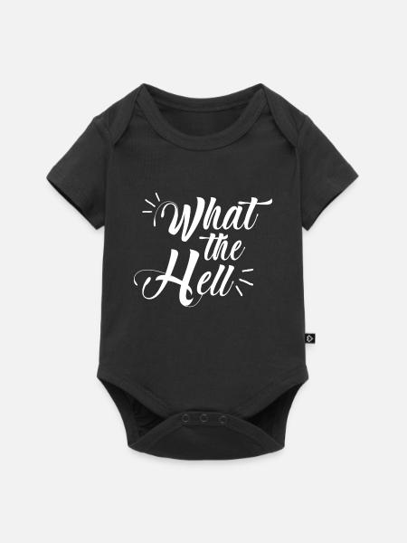 what the hell - Baby Premium Kurzarmbody - Schwarz