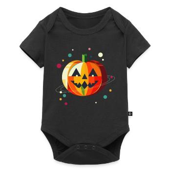 magical Halloween pumpkin in bright colors - Baby Premium short-sleeve bodysuit - black - Front