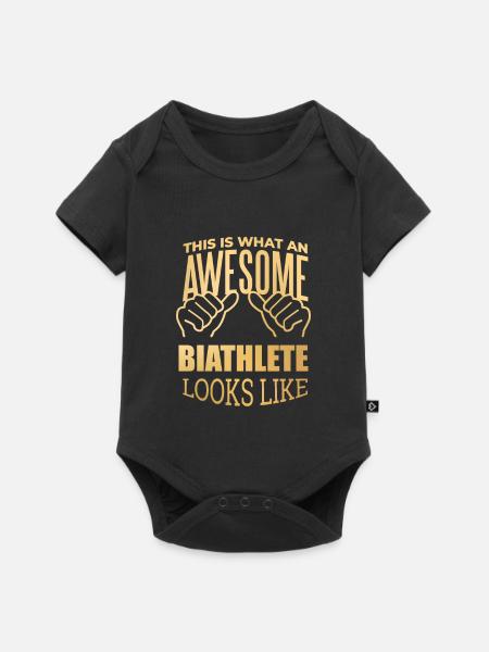 Biathlon Biathlon Biathlon - Baby Premium Kurzarmbody - Schwarz