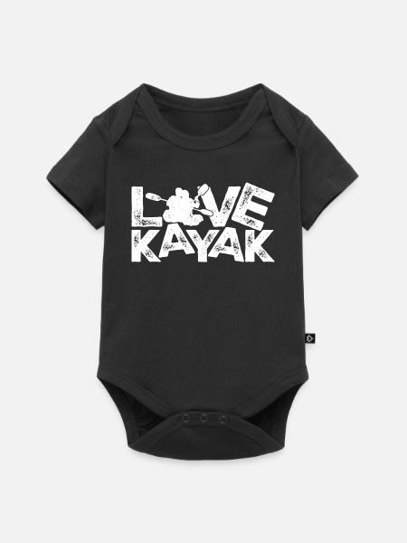 Liebe Kajak Logo T-Shirt - Baby Premium Kurzarmbody - Schwarz