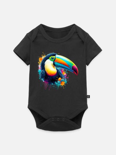 Tukan - Baby Premium Kurzarmbody - Schwarz
