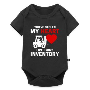 Forklift Operator Driver Valentine’s Day Funny - Baby Premium short-sleeve bodysuit - black - Front