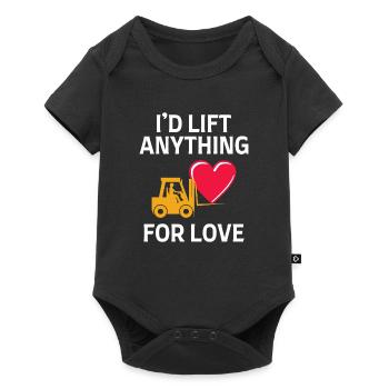 Forklift Operator Driver Valentine’s Day Funny - Baby Premium short-sleeve bodysuit - black - Front