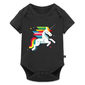 Magic Unicorn – Colorful Design - Baby Premium short-sleeve bodysuit - black - Front