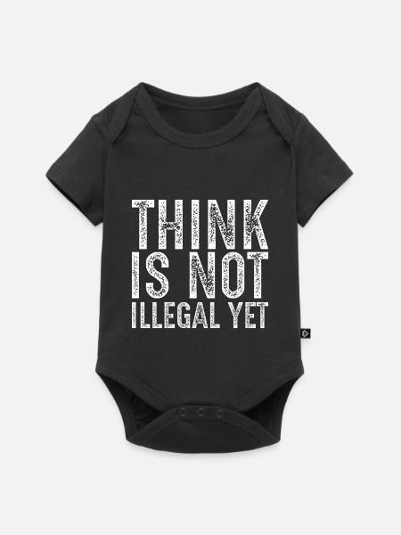 Denken ist noch nicht illegal - Baby Premium Kurzarmbody - Schwarz