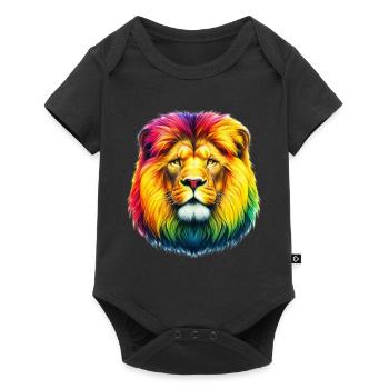 Lion - Body à manches courtes Premium Bébé - noir - Devant