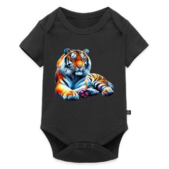 Tiger - Baby Premium short-sleeve bodysuit - black - Front