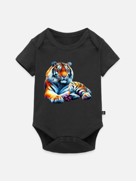 Tiger - Baby Premium Kurzarmbody - Schwarz