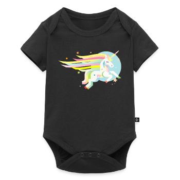 Licorne délicate en pastel - rêveur et magique - Body à manches courtes Premium Bébé - noir - Devant