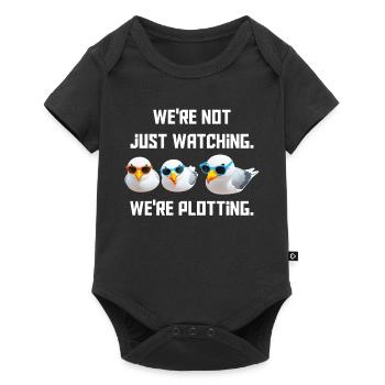 We don't just look, we make plans - Baby Premium short-sleeve bodysuit - black - Front