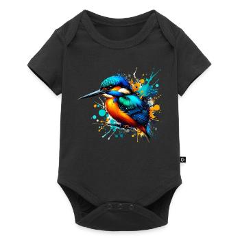 Eisvogel - Baby Premium Kurzarmbody - Schwarz - Vorne