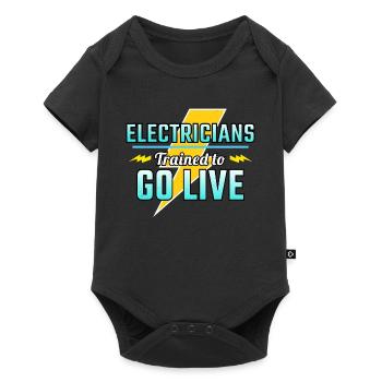 Electrician Humor Electrical Technician Engineer - Baby Premium short-sleeve bodysuit - black - Front