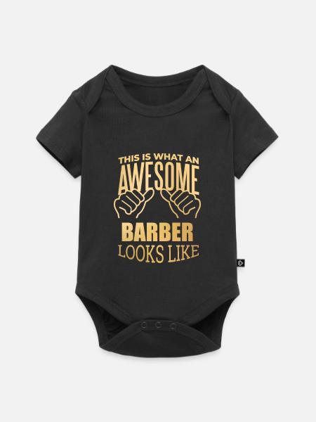 Barber Barber Barber - Baby Premium Kurzarmbody - Schwarz