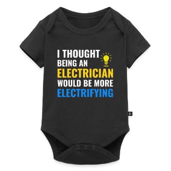 Electrician Humor Electrical Technician Engineer - Baby Premium short-sleeve bodysuit - black - Front