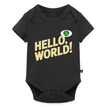 Playful Alien Hello World Design - Baby Premium short-sleeve bodysuit - black - Front
