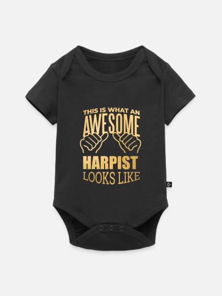 Harpe, harpe, harpe - Body à manches courtes Premium Bébé - noir