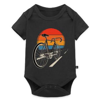Balade à vélo au coucher du soleil - Body à manches courtes Premium Bébé - noir - Devant