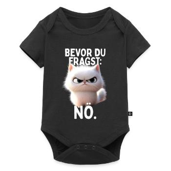 Bevor Du Fragst Nö Katze Morgenmuffel Nein Katzen - Baby Premium Kurzarmbody - Schwarz - Vorne